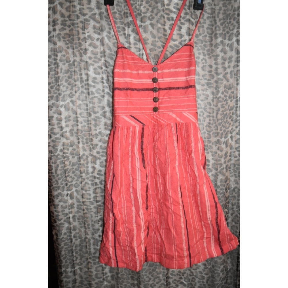 Roxy Pink striped skater dress